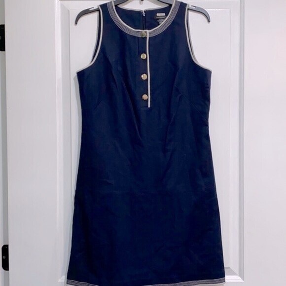 Ann Taylor navy blue dress size 0 - Picture 3 of 10